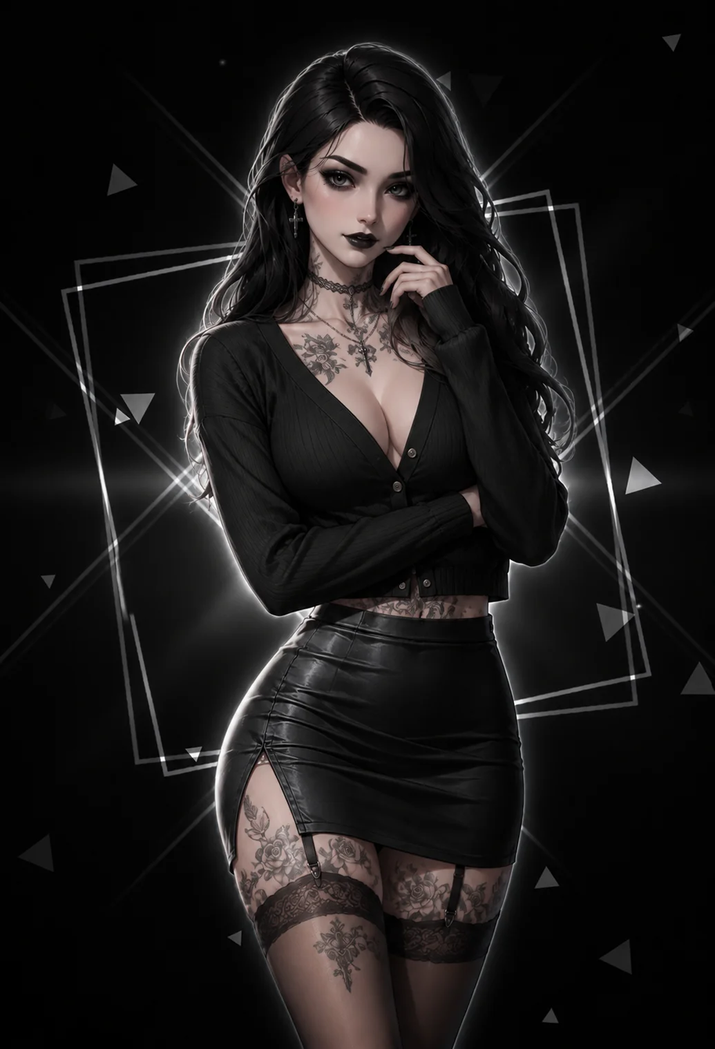 Sabrina, eroina bruna e tatuata di Passion Industry, provocante